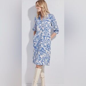 Cabi Athena Dress 6149 Womens Size Large Floral Button Front Lightweight Pockets